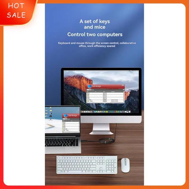 כבל העברת נתונים L69A-USB 2.0+Type-C למחשב לסנכרון קבצים שיתוף מקלדת ועכבר ישיר גשר העברת קבצים