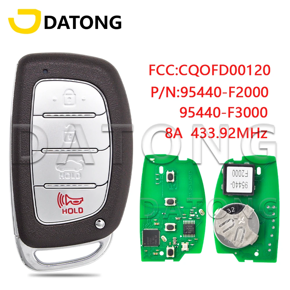 Datong World Car Remote Control Key For Hyundai Elantra 20162019
