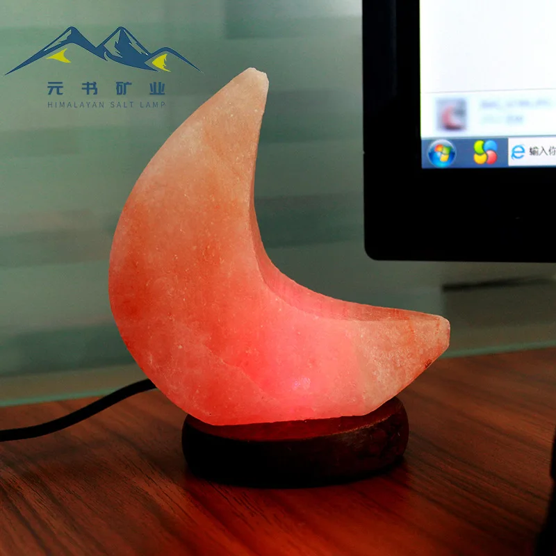 

Himalaya USB Crystal Salt Lamp Colorful Color Changing LED Girl Gift Room Decoration Atmosphere Lamp Rose Moon Night Light
