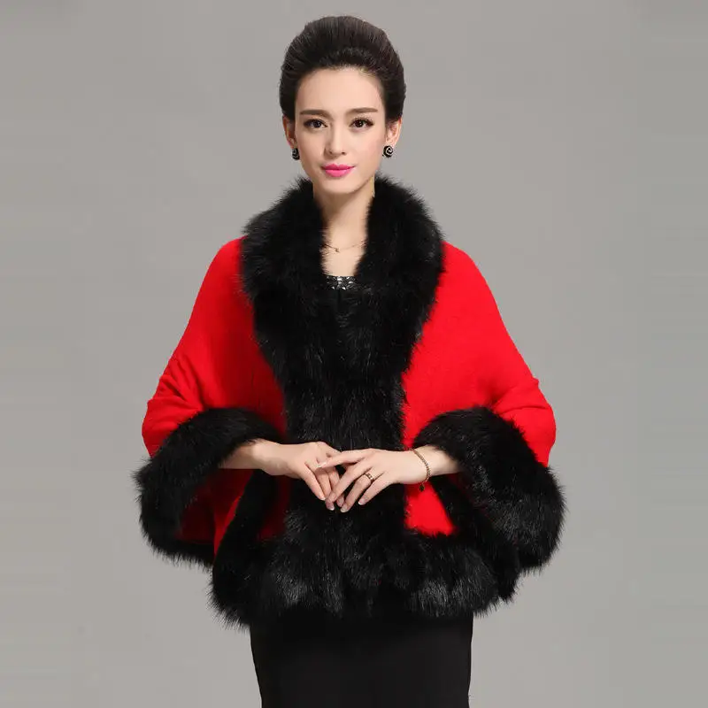 

Autumn winter new cape large size women's cardigan jacket