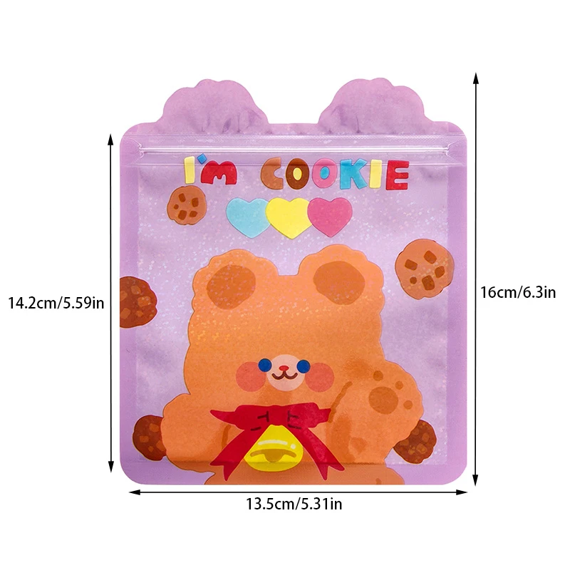5pcs Food Ziplock Bag Cute Rabbit Bear Candy Cookie Packaging Bags Wedding Birthday Party Decorations Gift Wrapping Supplies
