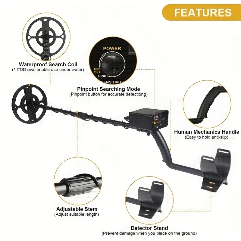 TC-200 Upgrade Metal Detector Underground Draad Ijzer Metalen Goud Detector Verstelbare Tracker Voor Schat Zoeken Nieuwe detect