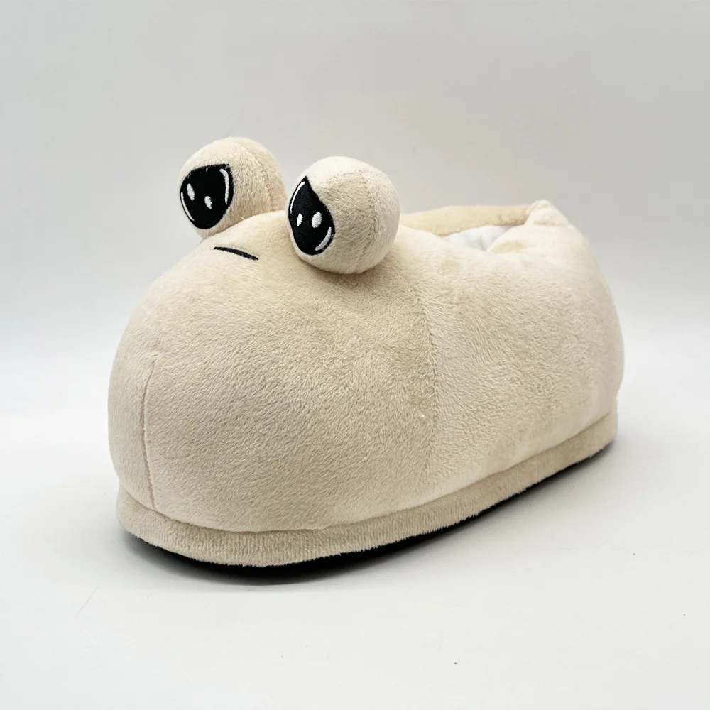 The Maw Pou Cotton Slipper Anime Plush Slippers Kawaii Soft Stuffed Fluffy Non-slip Shoes Alien Pou Doll Gifts Kids Home Decor plush toy,cotton slippers