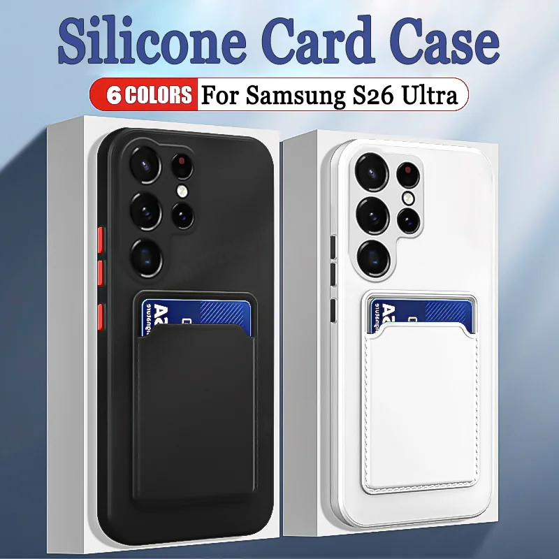Premium Soft Silicone Wallet Phone Case with Card Holder