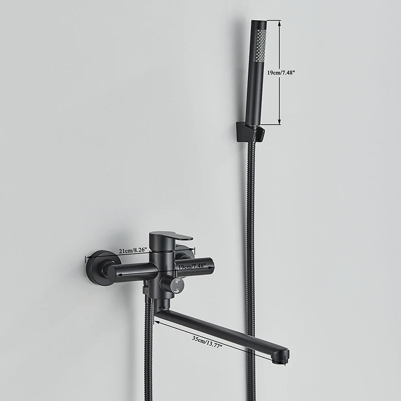 Shower Faucet Thermostatic Mixing Valve Bathroom Combination Water Mixer Bathtub Faucet With Handle