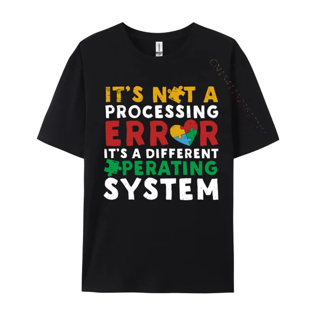 Autism Awareness Funny Computer Programmer Tech Geek Nerd comfortable Normal Tops Shirt for Men Pure Cotton 3D Printed T Shirts 1