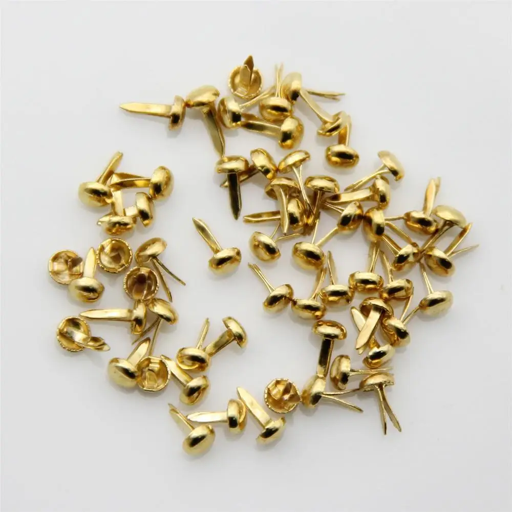 Round Metal Mini Brads Studs Spike For Scrapbooking Embellishment Fastener DIY Handmade Craft Accessories 4.5MM/8MM metal brads