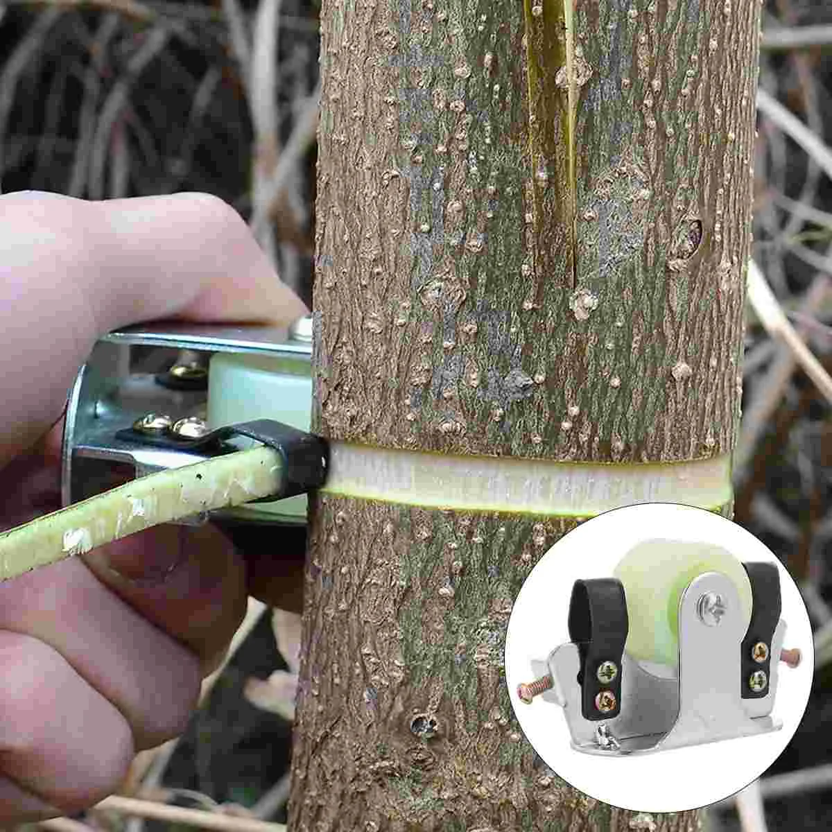 

Нож-кольцо для удаления лая древесина, инструмент для зачистки и Обрезки Дерева, шкив для снятия лая, двойные ножи, колесо