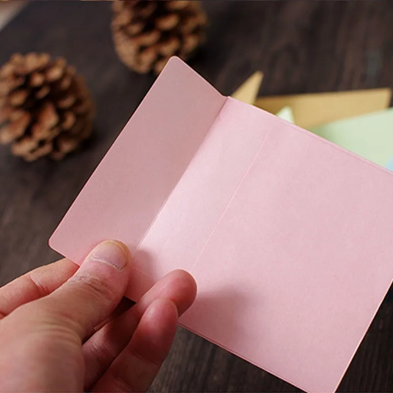 Square Candy Envelope colorful Tool Greeting Card for letters love stripe DIY Gift 10*10cm 100Piece