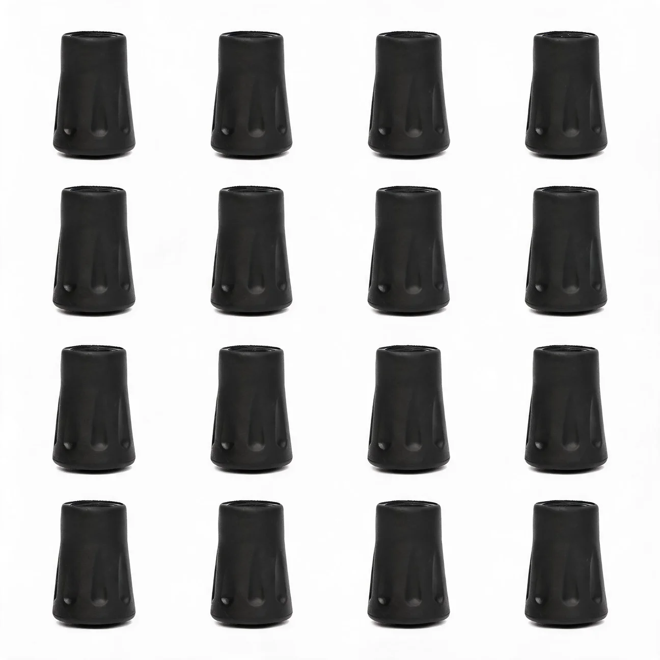 Trekking Pole Rubber Replacement Protectors - Set of 1-8 Durable Hiking and Walking Stick Tip Covers