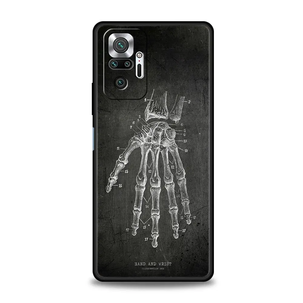Chalkboard Anatomy Design Soft Silicone Phone Case