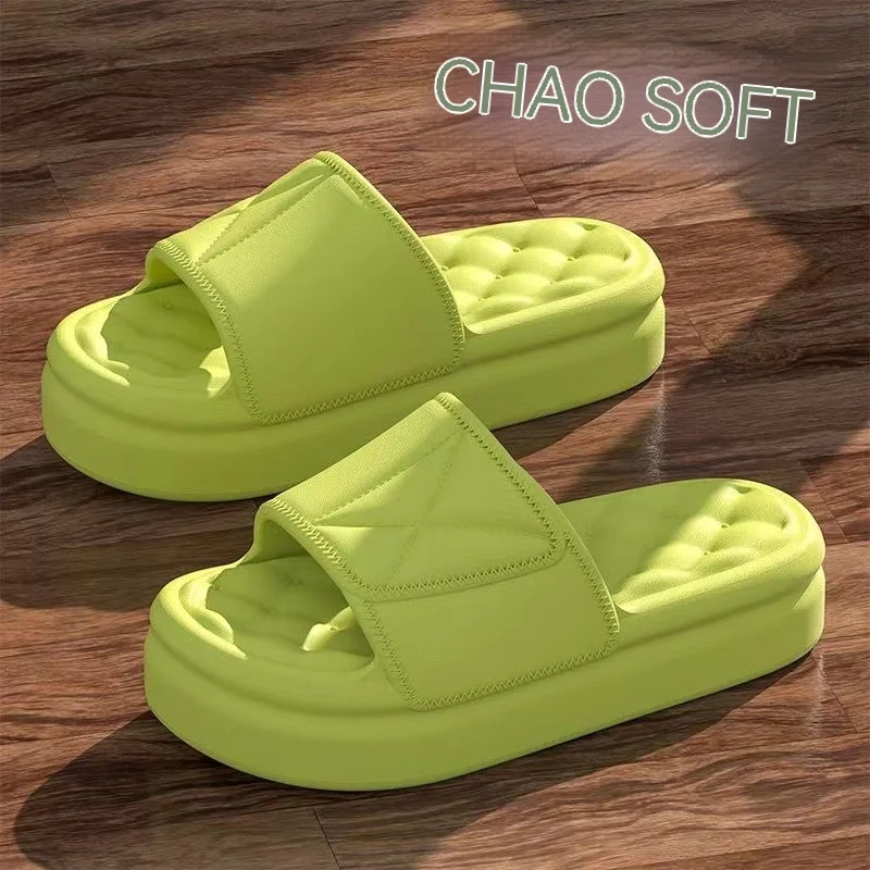 Women Thick Platform Cloud Slippers Summer Beach EVA Soft Sole Slide Sandals Leisure Men Ladies Indoor Bathroom Anti-slip Shoes 2