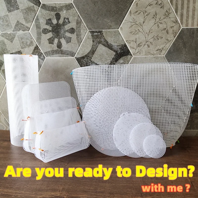 Embroidery Tool Plastic Mesh Sheet Chenille Handcraft DIY Bag Accessories Easy Knit Helper Grid Creative Fashion Messenger