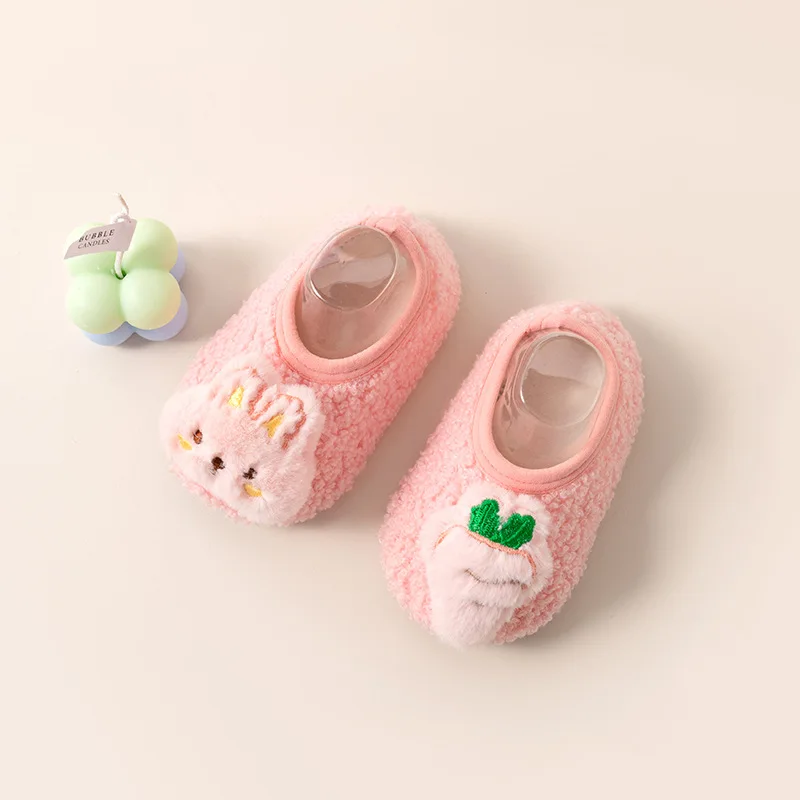 Description Picture 4 of itemAutumn Winter Baby Socks Newborn Shoes Kids Soft Toddler First Walkers Children Anti-slip Warm Thick Boy Girl Infant Crib Shoes