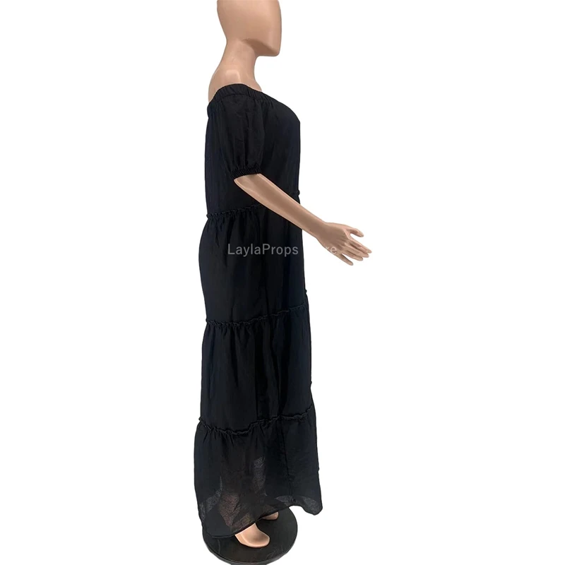 Maternity Dresses Stylish Casual Irregular Cotton Maternity Dress for Daily Life and Photography