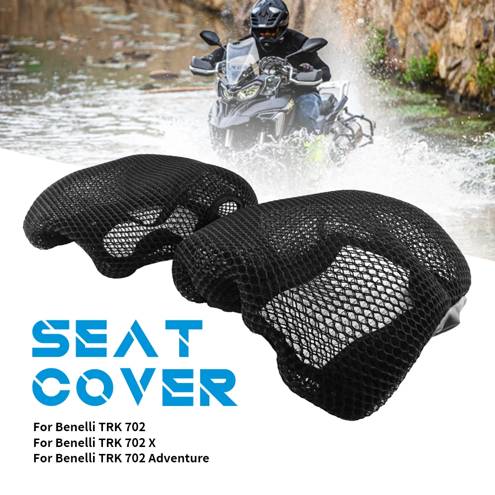 

For Benelli TRK 702 X TRK 702 TRK702 Adventure 2022 Motorcycle Anti-Slip 3D Mesh Fabric Seat Cover Breathable Waterproof Cushion