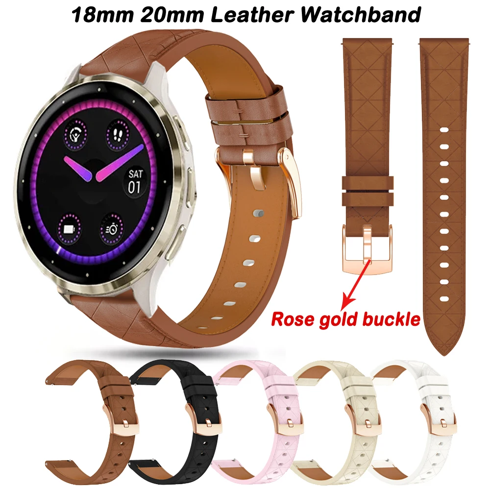 Silicone Replacement Strap Compatible with Various Garmin Models - 18mm & 20mm Band Sizes