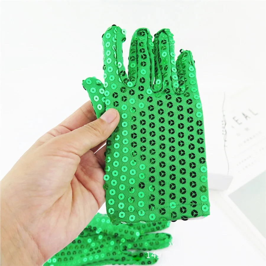 1 pair of children's high elasticity sequin gloves, dance competition, dance performance, party performance, exquisite children'