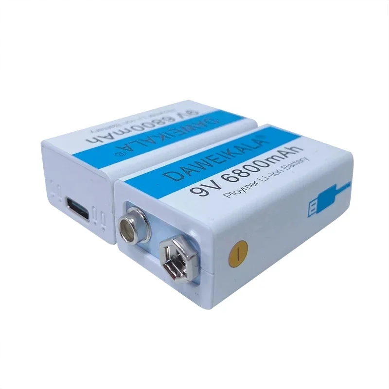 9V 6800mAh li-ion Rechargeable battery Micro USB for Multimeter Microphone Toy Remote Control KTV