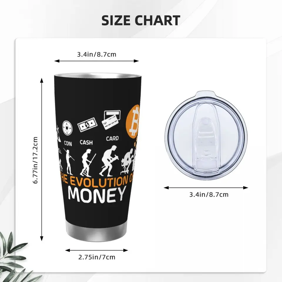 The Evolution Of Money Bitcoin Tumbler Vacuum Insulated Crypto Coin Coffee  Cups Vacuum Flask Travel Outdoor Mugs Water Bottle - AliExpress