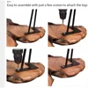 Natural Wood Coffee Table with Clear Lacquer Finish and Metal Hairpin Legs for Living Room - 16" Tall - Mesa de Centro para Sala 4