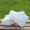 2024 White Hidden Slope Heel Casual Sports Shoes Women's Spring Sports Shoes High Platform High Heel Vulcanized Shoes 1
