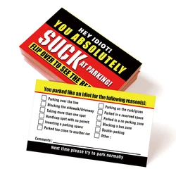 Bad Parking Humor Cards - Pack of 50 Funny Prank Notices - 9x5cm (Bad Parking Cards)