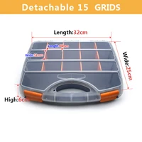 Screw Organizer Storage Tool Box Container Plastic Transparent Compartment Adjustable Detachable Box For Jewelry Button Hardware