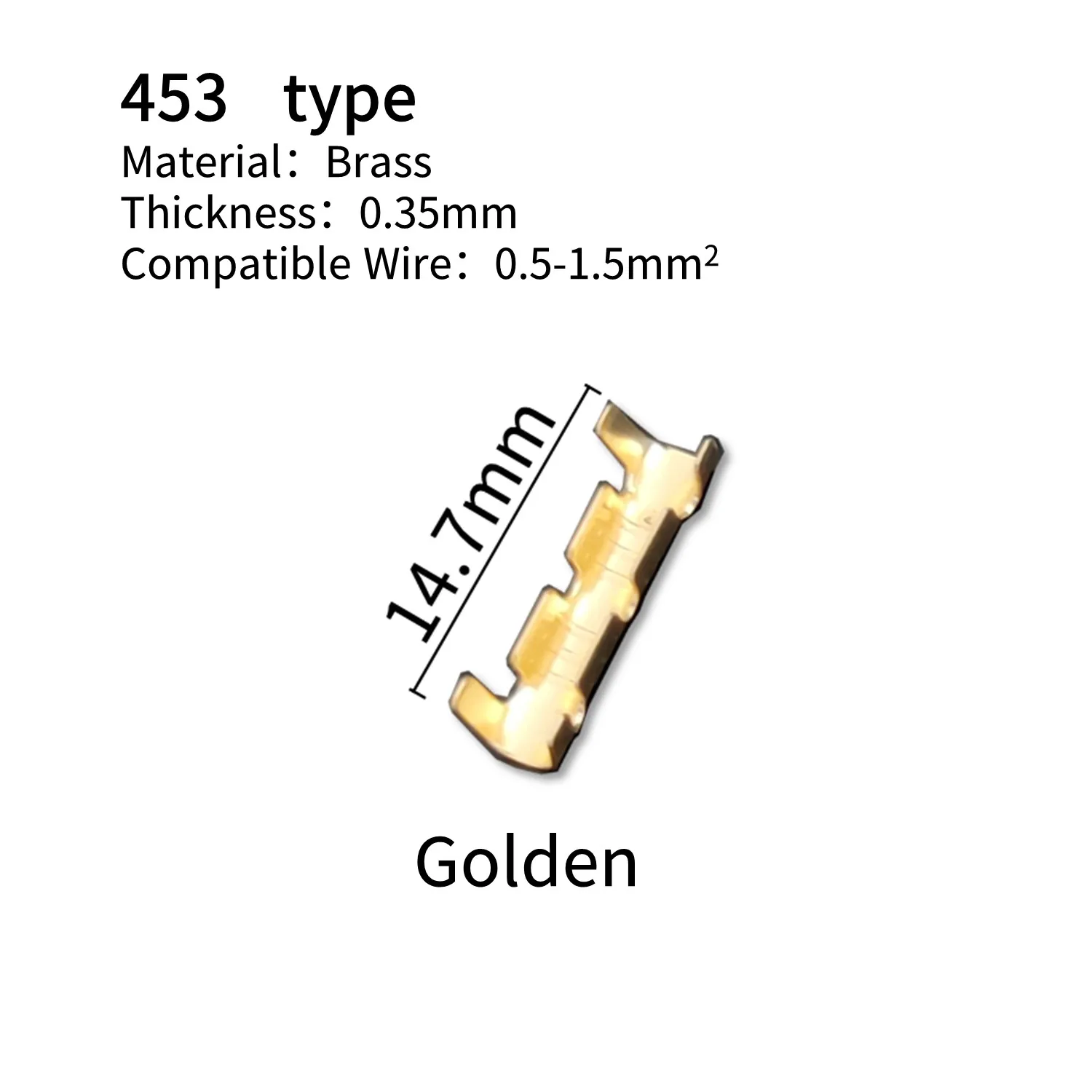 Terminal Connector 100pcs 453/453C U-shaped Terminal Wire Quick Connector Terminal Small Tooth Fascia 0.5-1.5mm2/2.5-4.0mm2