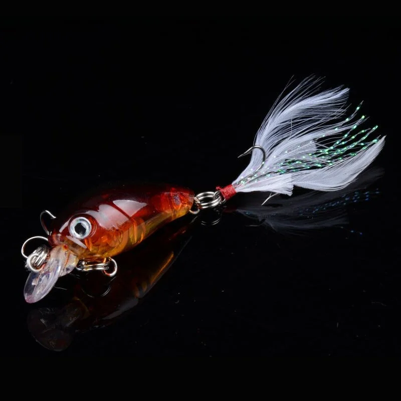 Anfs 5 stücke 5 stücke Elritze Angel köder Set 4g/4,5 cm Kunst köder Wobbler Kurbel köder Angel zubehör – Detail 5