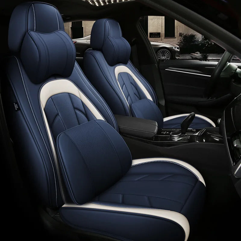 

Front+Rear Leather Car Seat Covers For Lada Vesta Sw Cross Granta Priora Kalina Accessories