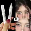 Long-Lasting Glitter Eyeshadow Highlighter Pencil for Eye Makeup - Waterproof, Pearly, White and Silver 5