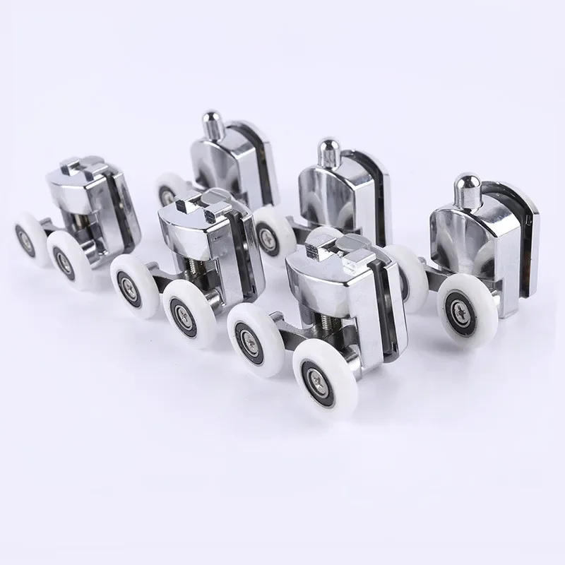 Description Picture 4 of item23/25/27mm Zinc Alloy Double-Wheel Sliding Shower Door Roller Bearing Wheel Runners Replacement for 12-14mm glass