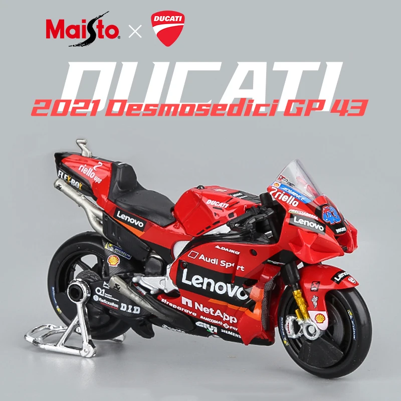 

Модель мотоцикла Ducati 2021 № 43 из сплава в масштабе 1:18, Коллекционная модель Kawasaki H2R, Модель Ducati, уличный автомобиль GP, гоночная игрушка