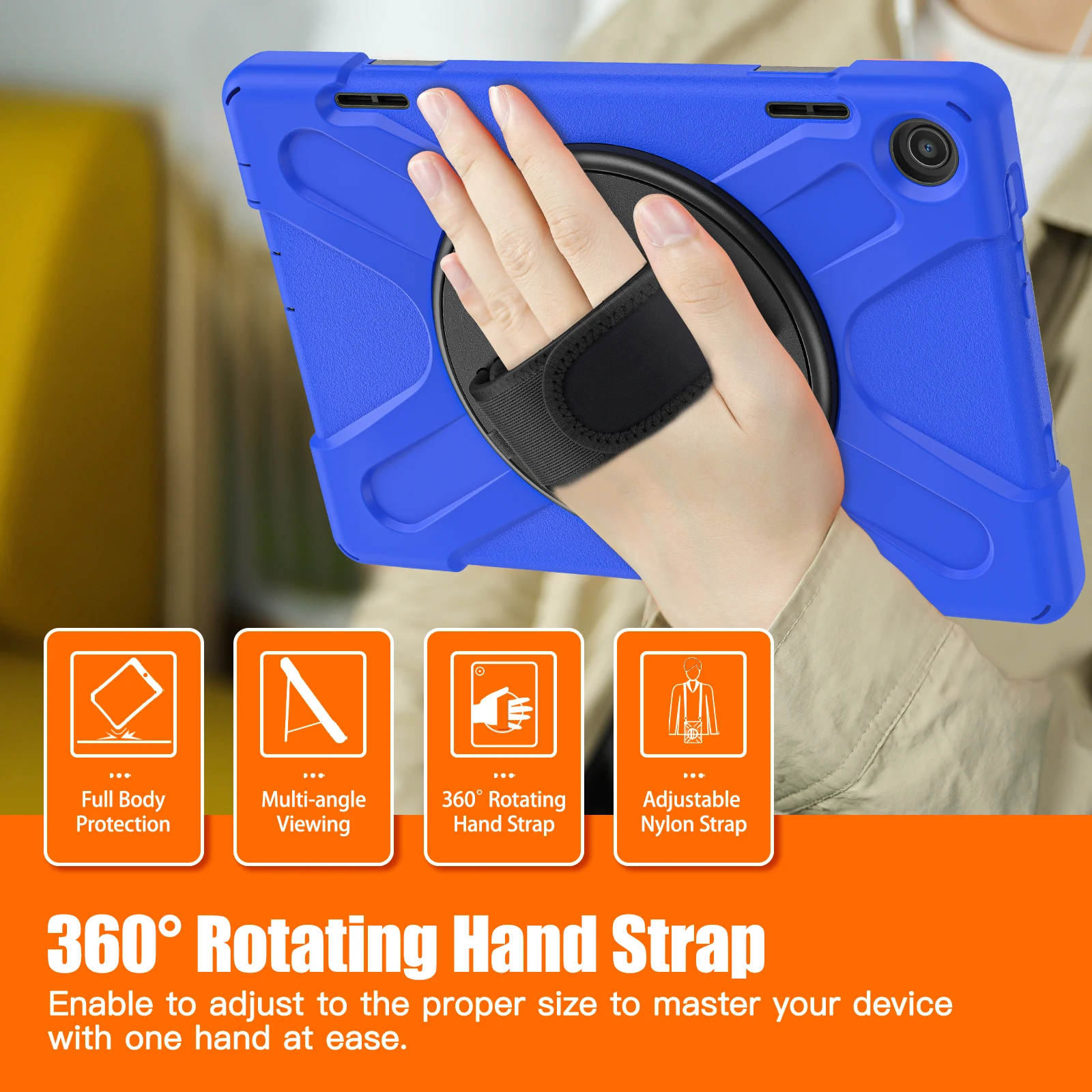 Durable Tablet Case with Hand & Shoulder Strap