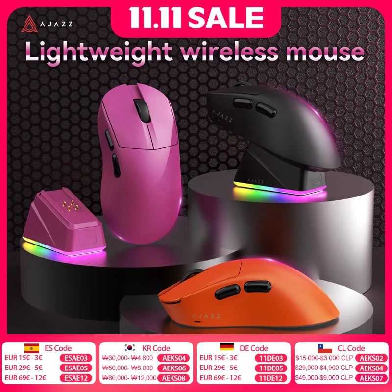 AJAZZ AJ179 APEX/TITAN Wireless Gaming Mouse PAW3950 42000DPI 8Khz