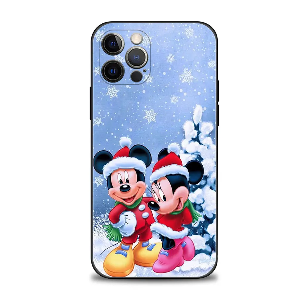 thumbnail image 1 of Phone Case For Apple iPhone 14 13 12 11 Pro Max 13 12 Mini XS Max XR X 8 Plus Disney Merry Christmas Mickey Minnie, 1 of 5