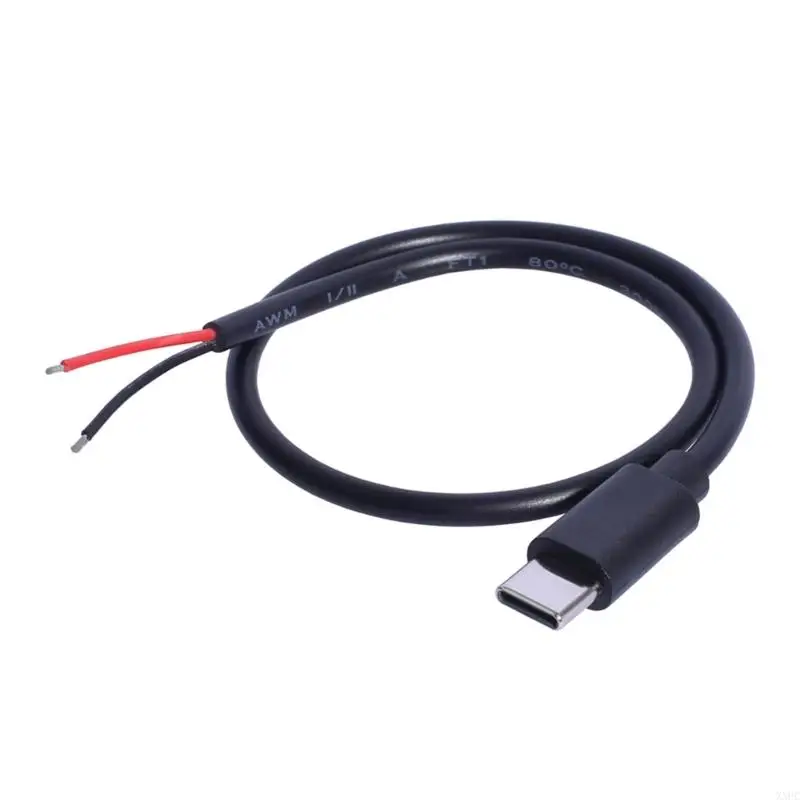 XXUC USB C to 2Pin Open End Pigtail Cable 30CM for Charging Compatible Devices Like Smartphones Tablets and More