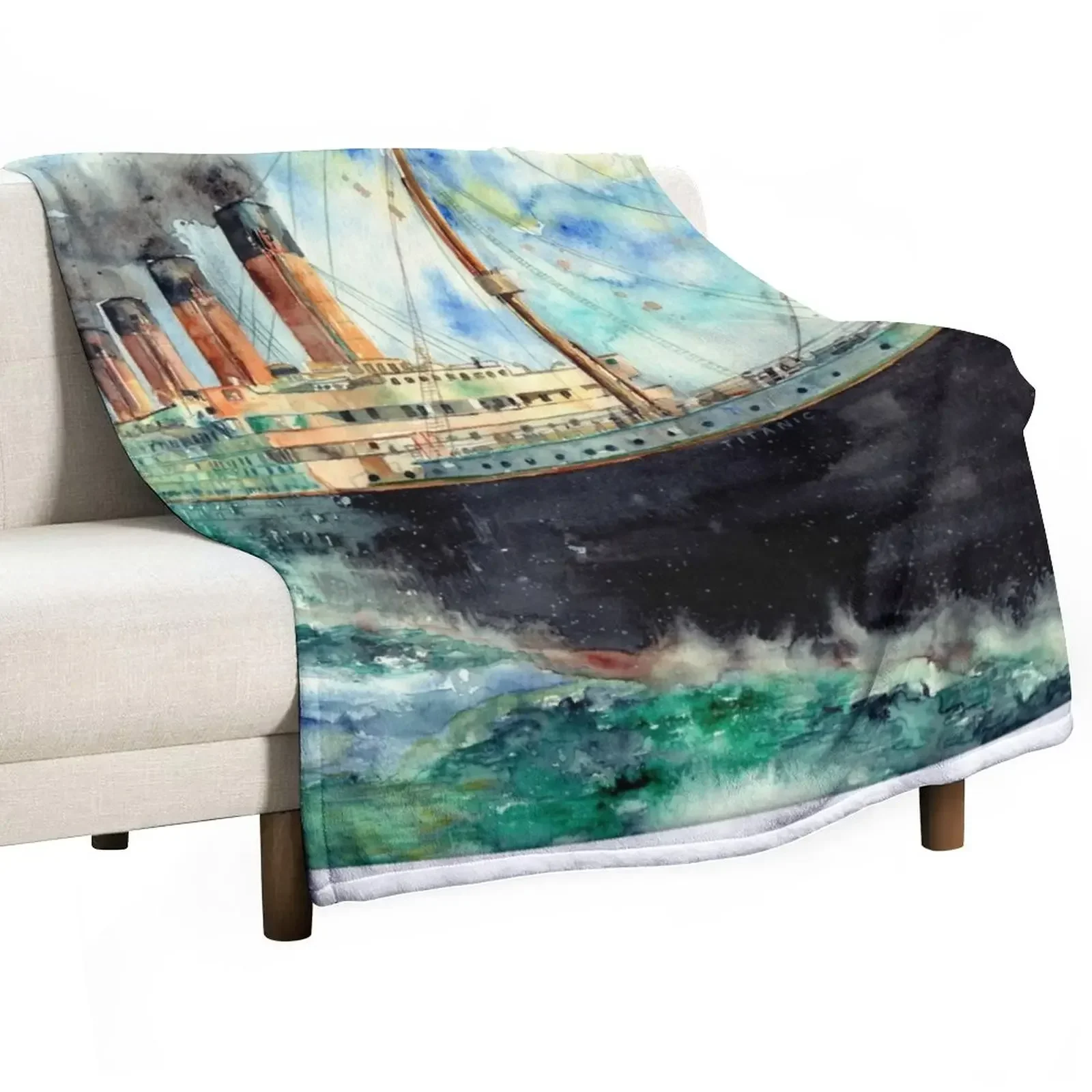 

RMS Titanic White Star Line Ship 1912 Throw Blanket Decorative Sofas Bed Fashionable Blankets