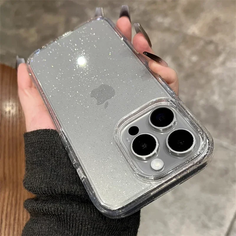 Luxury Glitter Bling Transparent Shockproof Soft TPU Phone Case
