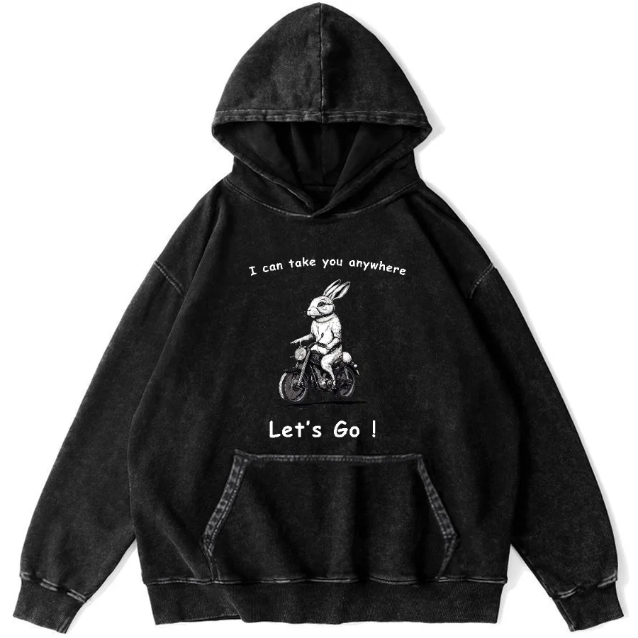 Bunny Rider Oversize Sweatshirt Women Sweatshirts for Couples One Piece Hoody Mens Hoodies Y2k Sweatshirts Man Original Brands
