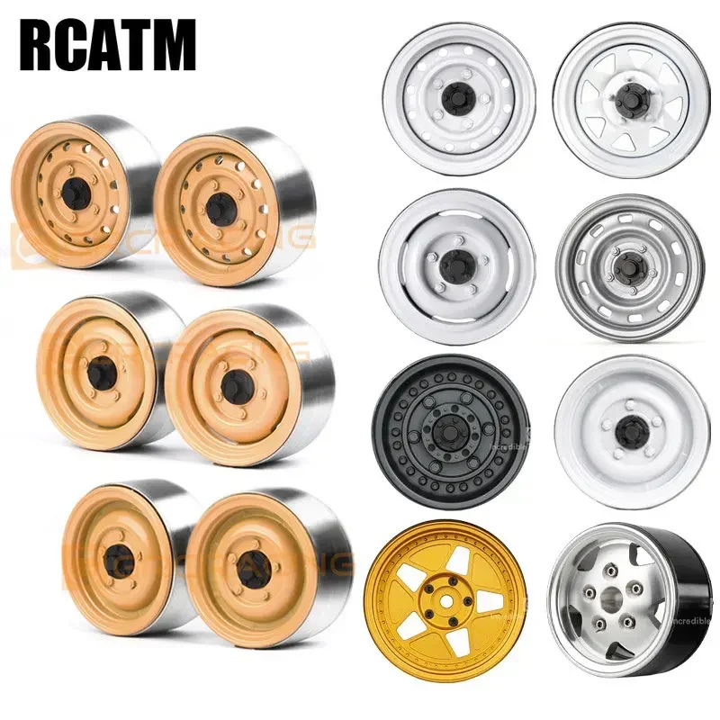 thumbnail image 2 of MOHERO 4Pcs 1.9 Inch Beadlock Wheels For Axial SCX10 III & TRX4 RC Crawler Cars - Titanium 2 of 14