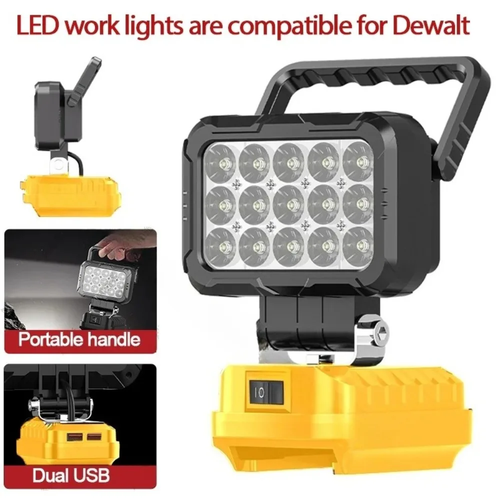 3Inch Led Light Portable Spotlights Cordless Outdoor Work Fishing Handheld  Emergency Tool Light For Dewalt / Makita 18V Battery - AliExpress, image size:1000x1000