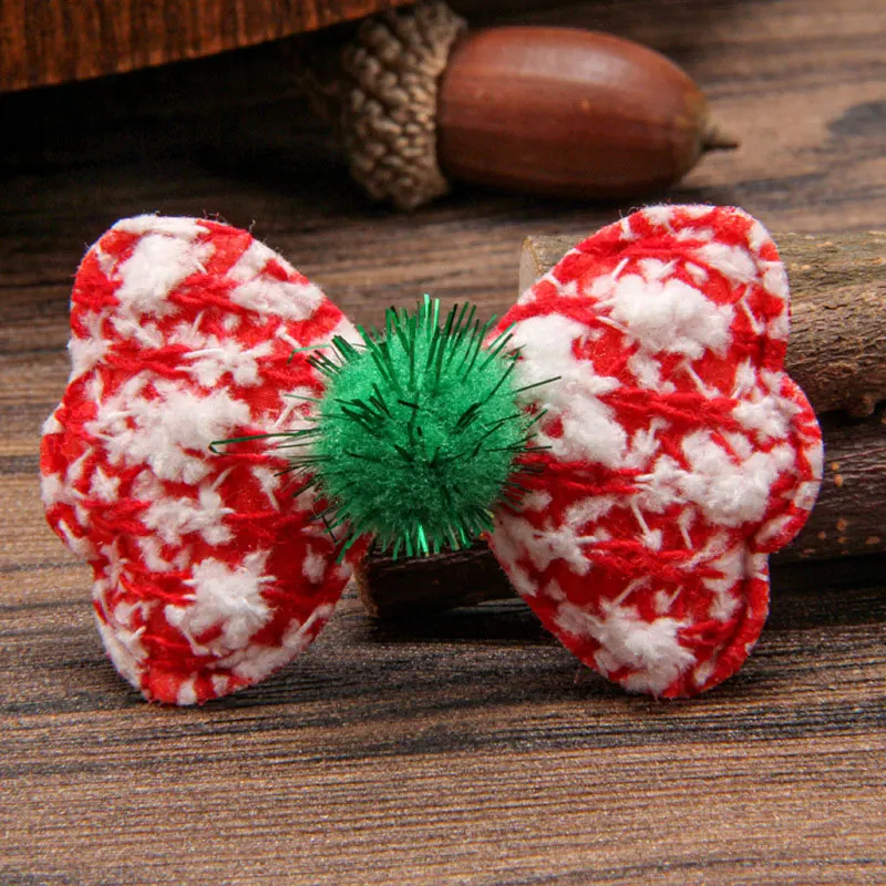 200 Stück Filz Weihnachten Schleife gepolsterte Applikationen für DIY Haarband Haarspange Zubehör Patches – Detail 8