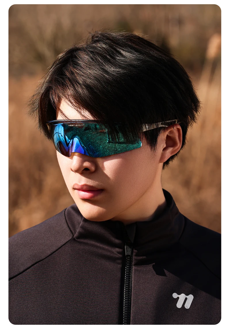 WEST BIKING Aero Beak TR90 Rahmen Radfahrbrille UV400 Kratzfest Beschlagfrei Leichte Sportsonnenbrille für Outdoor-Wanderungen – Detail 22