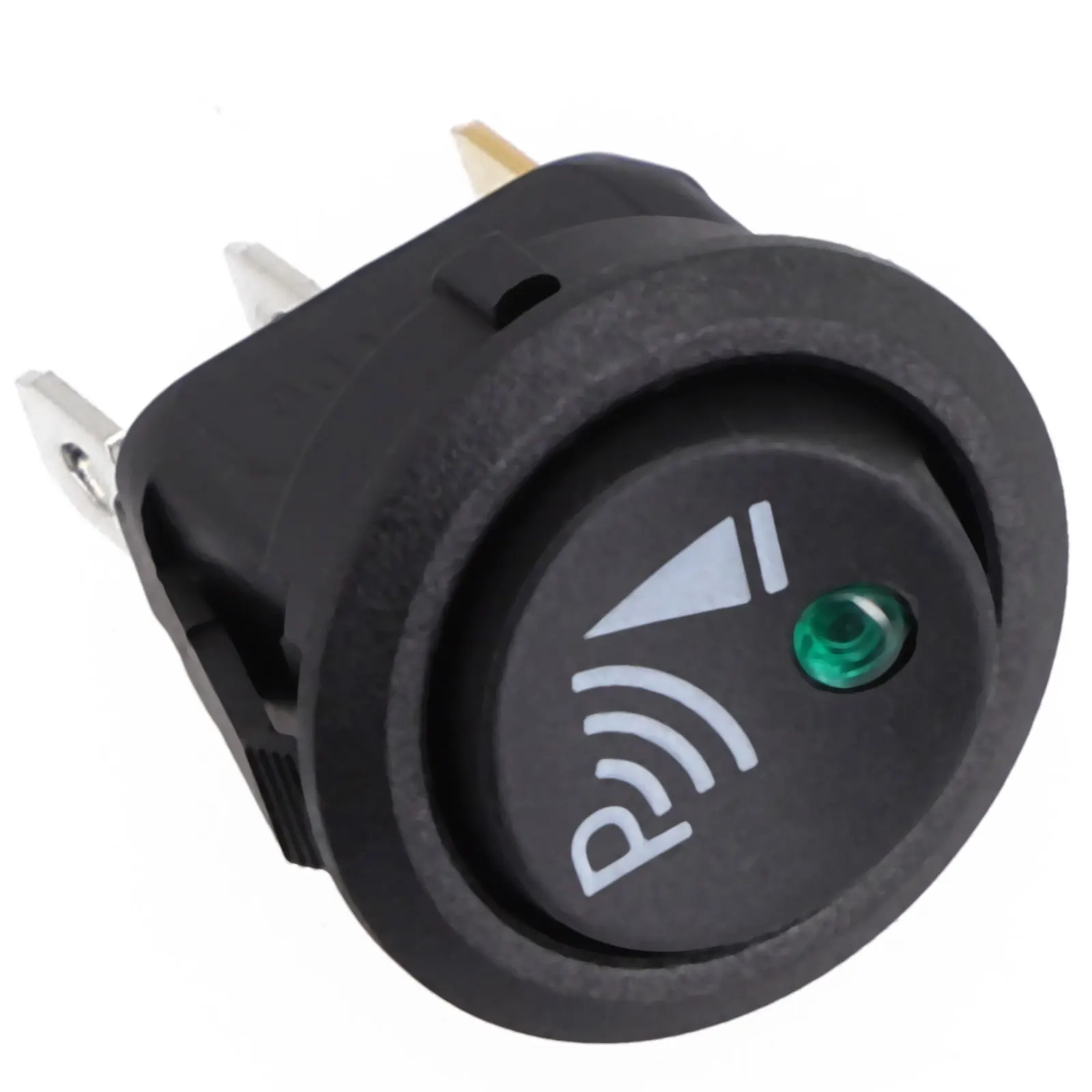 

Illuminated LED 3 Pin P Rocker ON / OFF 12v DC Dashboard Switch Parking Reverse Sensor Front Rear Reversing Sensors