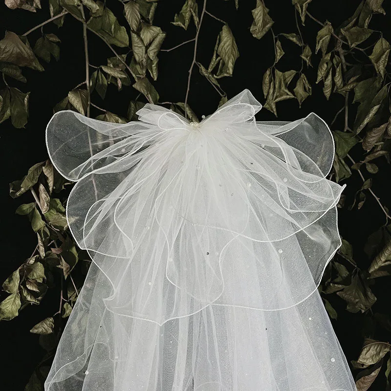 Bridal Veil Little Head veil Hair Dresses Butterfly