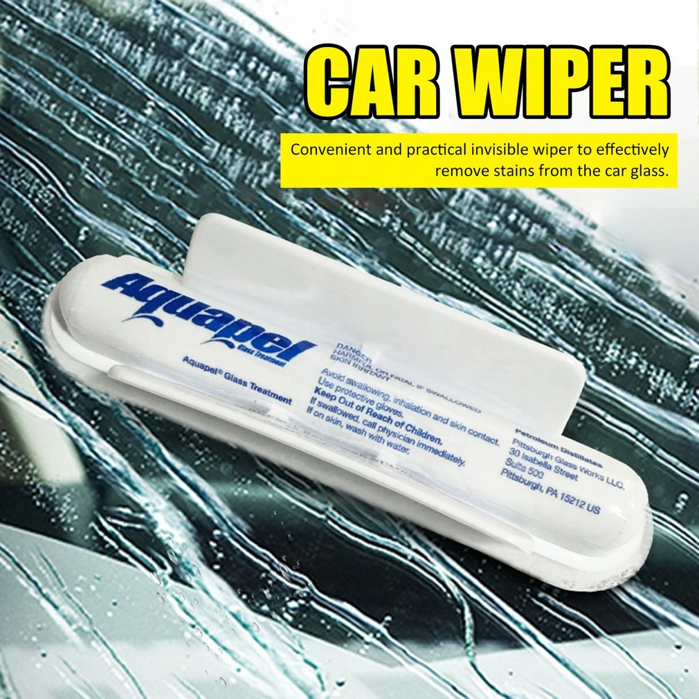 

Car Invisible Wipers AQUAPEL Applicator Windshield Glass Window Treatment Water Rain Repellent Repels Dirt for Improving Vision