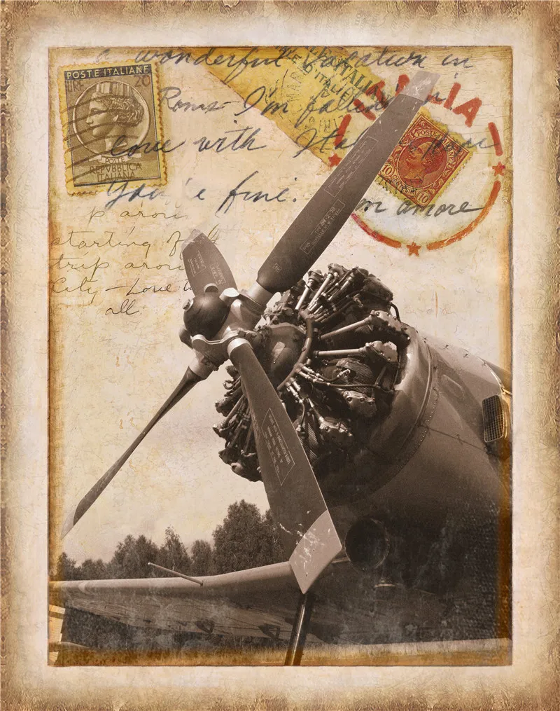 

Airships Teen Room Decoration World War II Fighters Wall Decor Tin Sign Garden Decoration Outdoor Metal Plates Planes Vintage