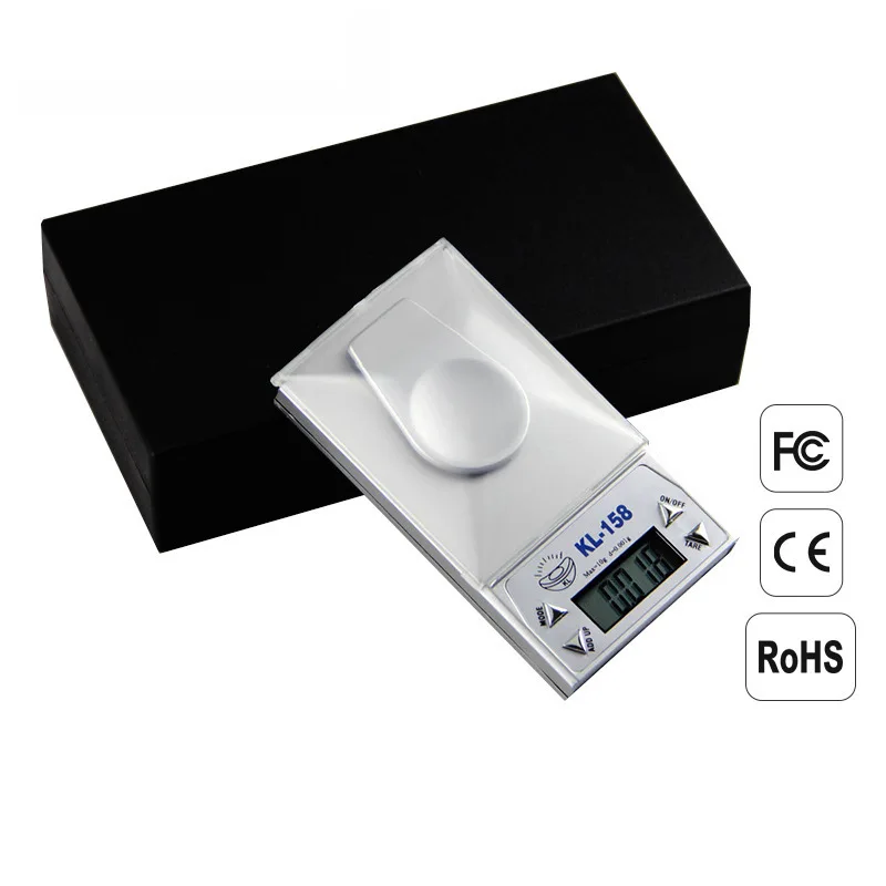 고정밀 의학 분말 캐럿 보석 전자 저울 0.001g 그램 스케일 세트 실험 0.1ct, 10 개